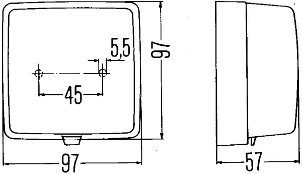 Ilustracja 2NE 003 315-011 HELLA lampy przeciwmgłowe tylne
