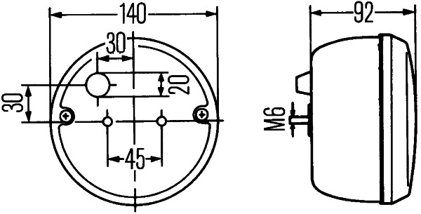 Ilustracja 2NE 001 423-011 HELLA lampy przeciwmgłowe tylne