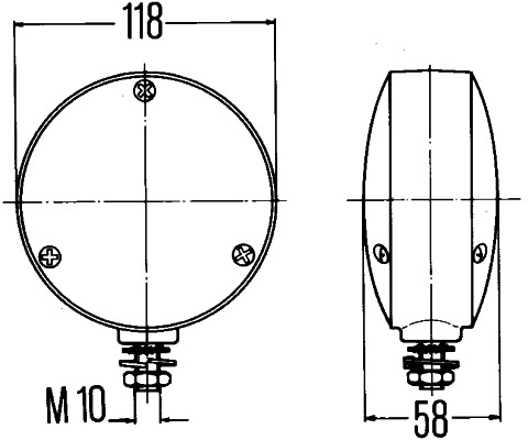Ilustracja 2BA 003 022-007 HELLA lampa kierunkowskazu