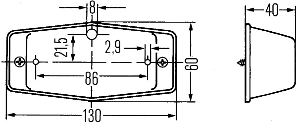Ilustracja 2BM 001 321-001 HELLA dodatkowe lampy kierunkowskazów