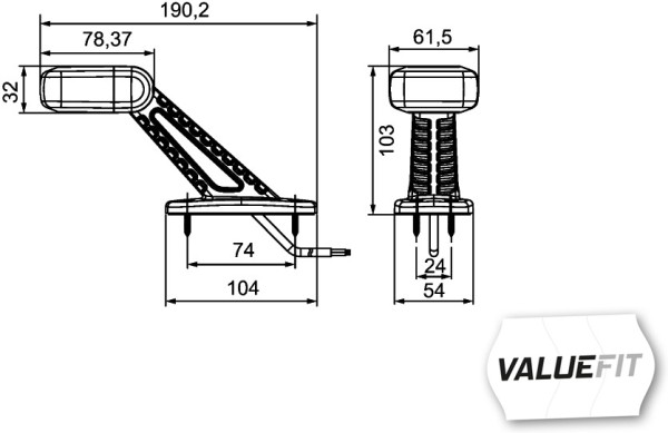 Ilustracja 2XS 357 006-011 HELLA światła obrysowe