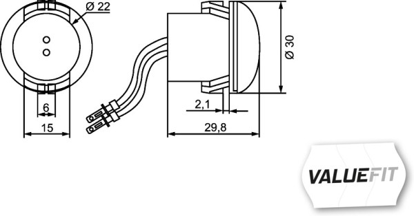 Ilustracja 2PG 357 011-021 HELLA światła pozycyjne