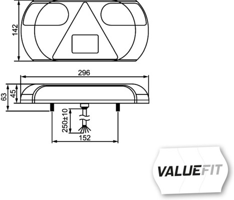 Ilustracja 2VP 357 016-111 HELLA lampa tylna zespolona