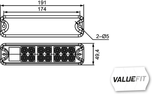 Ilustracja 2VP 357 021-011 HELLA lampa tylna zespolona