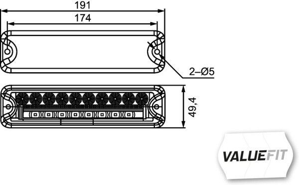 Ilustracja 2VP 357 021-031 HELLA lampa tylna zespolona