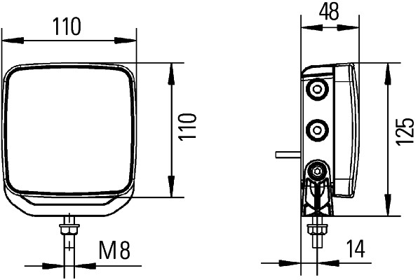 Ilustracja 2ZR 012 456-017 HELLA światło cofania