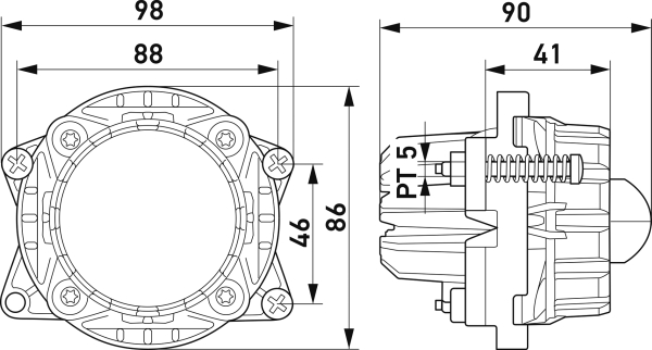 Ilustracja 1KL 998 670-051 HELLA reflektor dalekosiężny
