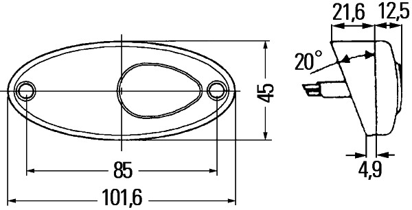 Ilustracja 2PF 964 295-257 HELLA światła pozycyjne