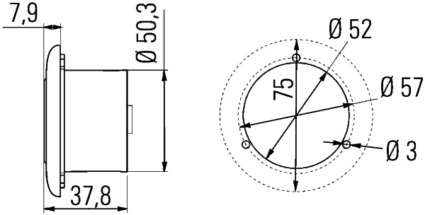 Ilustracja 2JA 344 040-001 HELLA oświetlenie wnętrza