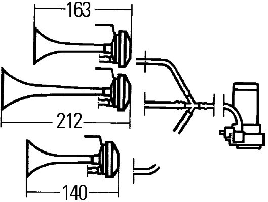 Ilustracja 3PD 003 001-671 HELLA fanfara