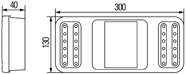 Ilustracja 2VP 345 900-201 HELLA lampa tylna zespolona