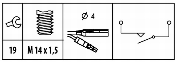 Ilustracja 6ZF 181 612-001 HELLA włącznik świateł cofania