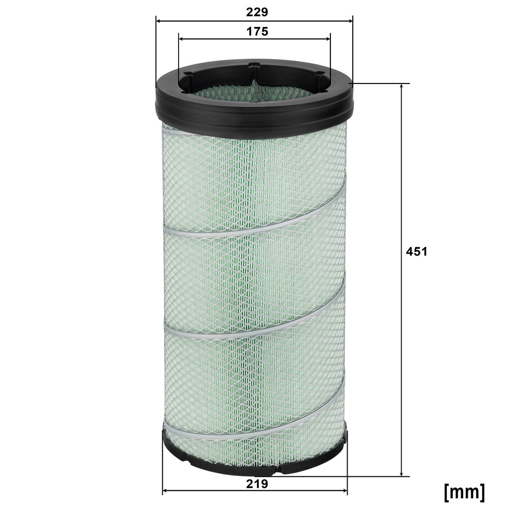 Ilustracja CF 23 003 MANN-FILTER filtr powietrza wtórnego