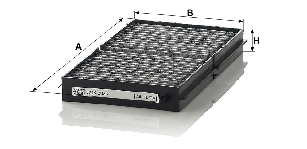 Ilustracja CUK 2033-2 MANN-FILTER filtr kabinowy