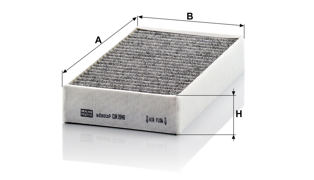 Ilustracja CUK 2646-2 MANN-FILTER filtr kabinowy