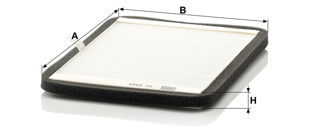 Ilustracja CU 2424 MANN-FILTER filtr kabinowy
