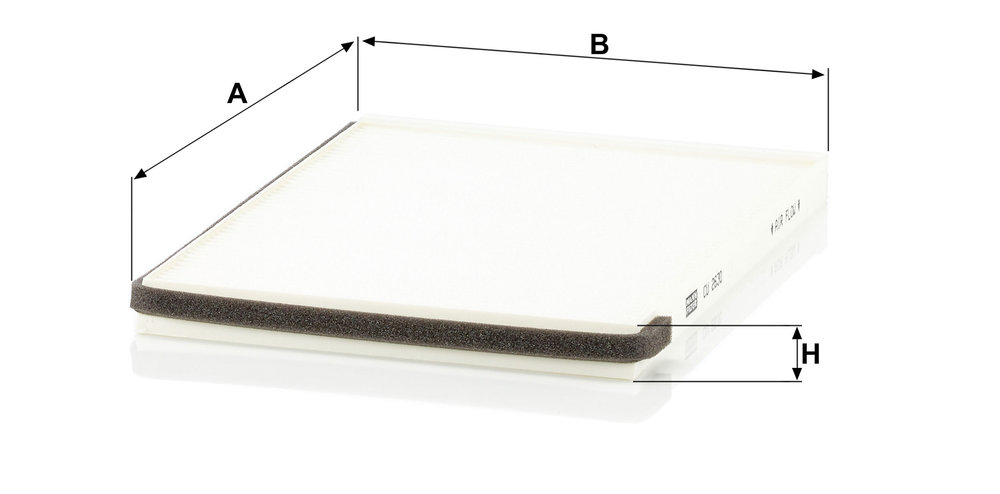 Ilustracja CU 2630 MANN-FILTER filtr kabinowy