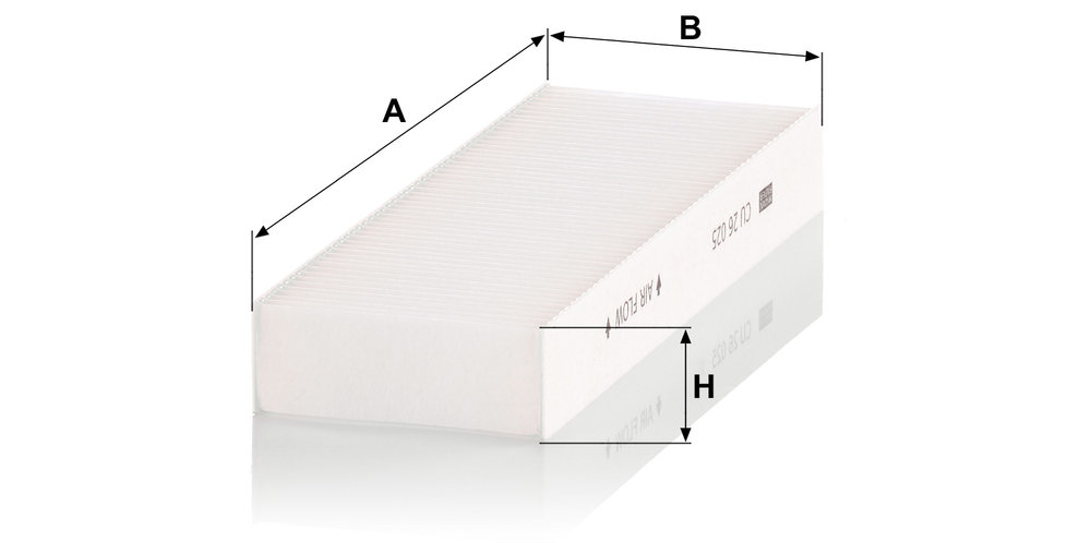 Ilustracja CU 26 025-2 MANN-FILTER filtr kabinowy