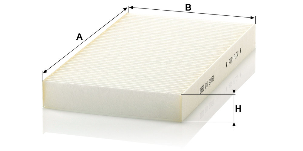 Ilustracja CU 2951 MANN-FILTER filtr kabinowy