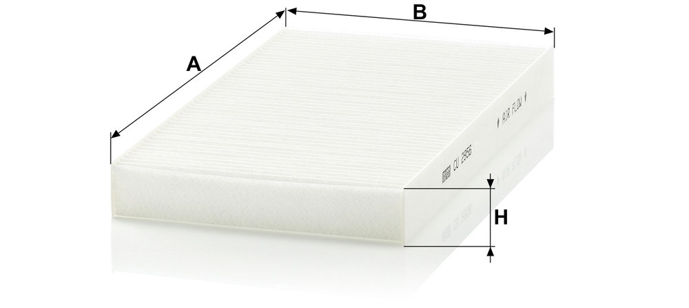 Ilustracja CU 2956 MANN-FILTER filtr kabinowy