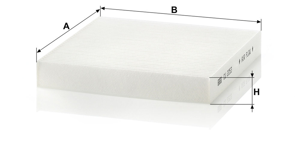 Ilustracja CU 2253 MANN-FILTER filtr kabinowy