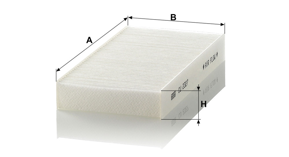 Ilustracja CU 2327-2 MANN-FILTER filtr kabinowy