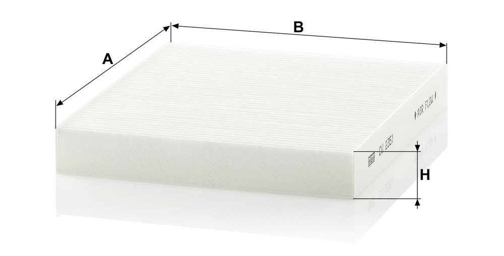 Ilustracja CU 2351 MANN-FILTER filtr kabinowy