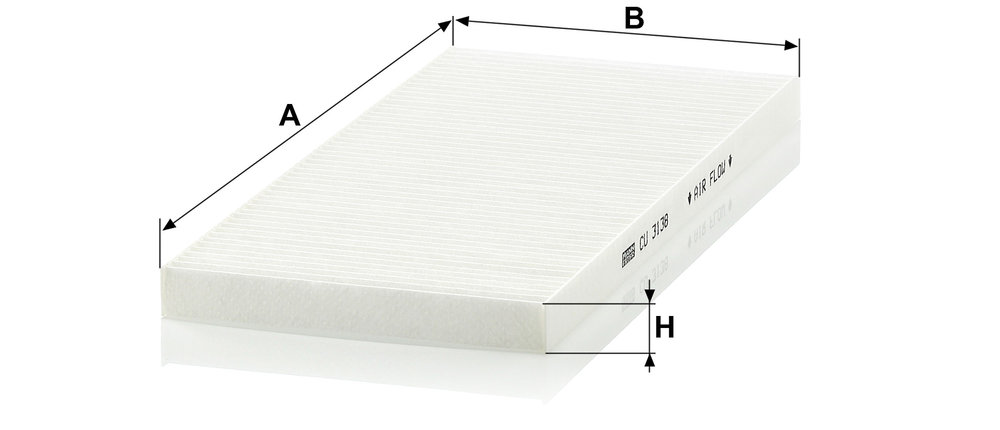 Ilustracja CU 3138 MANN-FILTER filtr kabinowy