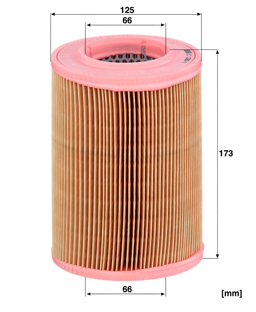 Ilustracja C 1380/1 MANN-FILTER filtr powietrza