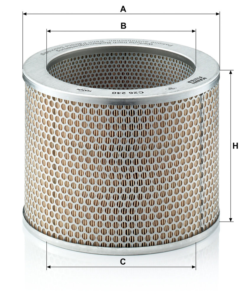 Ilustracja C 26 240 MANN-FILTER filtr powietrza