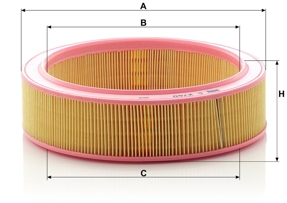 Ilustracja C 2760 MANN-FILTER filtr powietrza