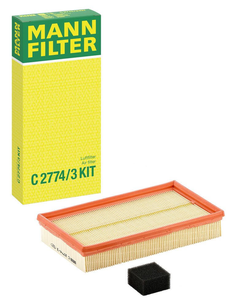 Ilustracja C 2774/3 KIT MANN-FILTER filtr powietrza