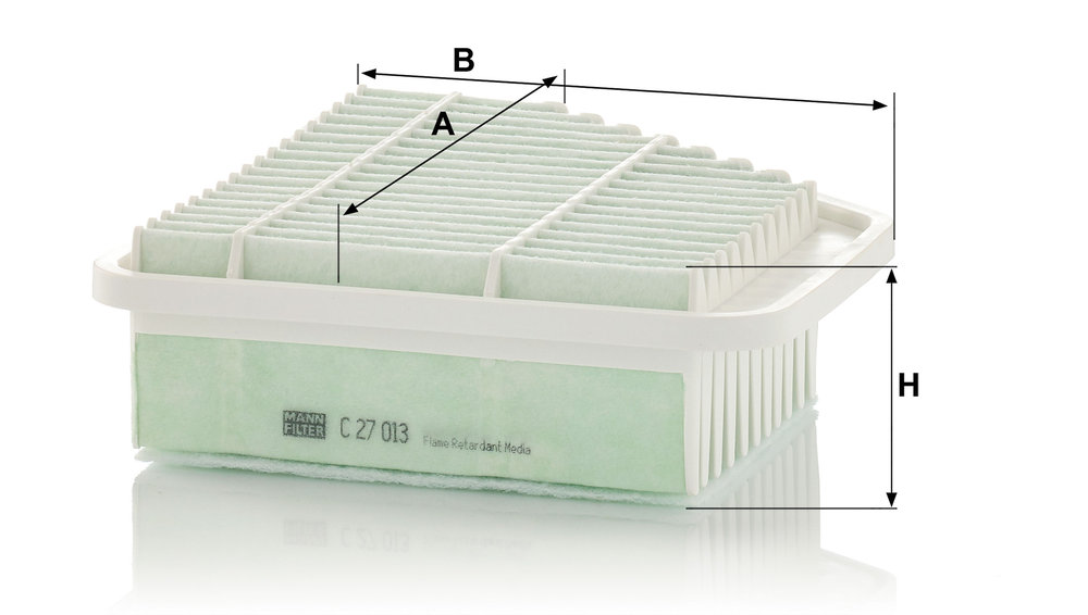Ilustracja C 27 013 MANN-FILTER filtr powietrza