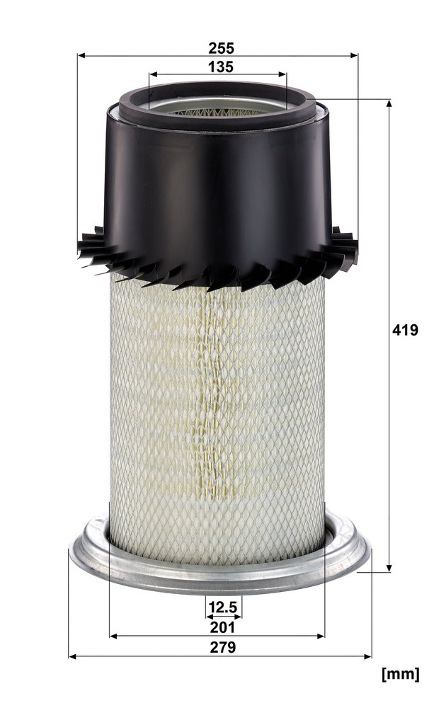 Ilustracja C 28 357 MANN-FILTER filtr powietrza