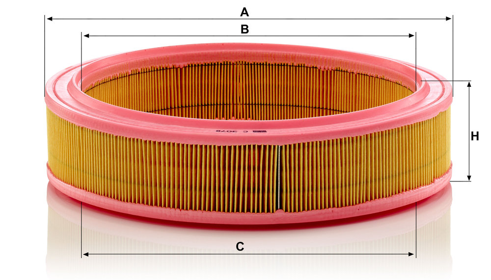 Ilustracja C 3078 MANN-FILTER filtr powietrza