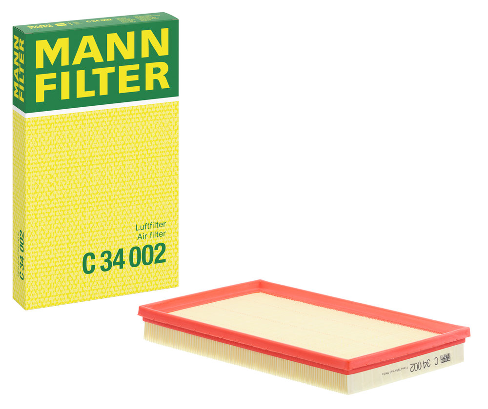 Ilustracja C 34 002 MANN-FILTER filtr powietrza