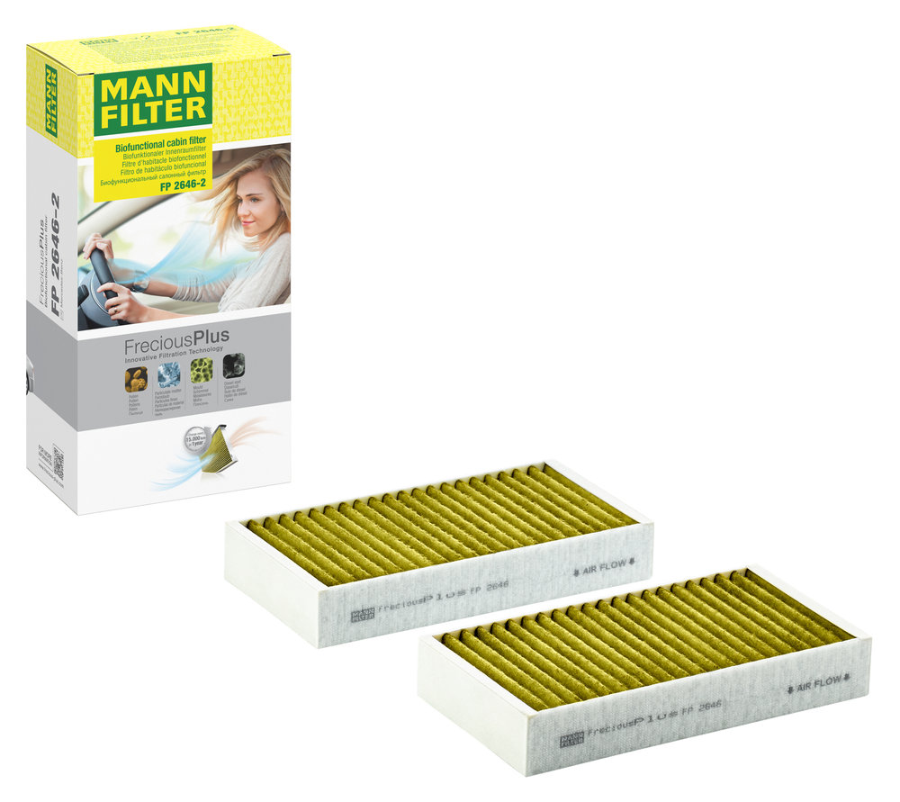 Ilustracja FP 2646-2 MANN-FILTER filtr kabinowy