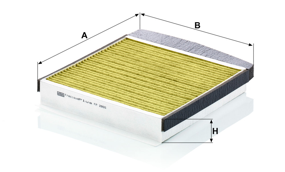 Ilustracja FP 2855 MANN-FILTER filtr kabinowy