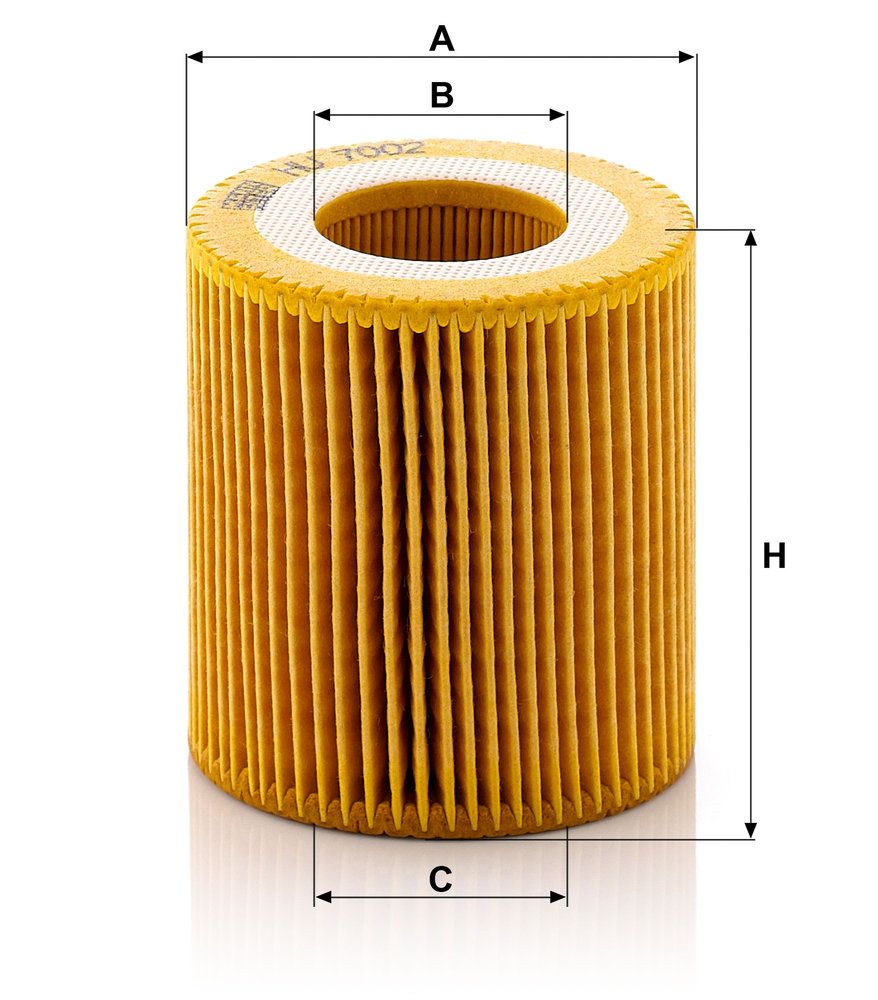 Ilustracja HU 7002 z MANN-FILTER filtr oleju