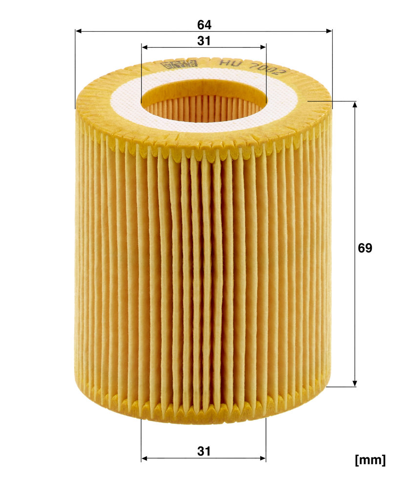 Ilustracja HU 7002 z MANN-FILTER filtr oleju