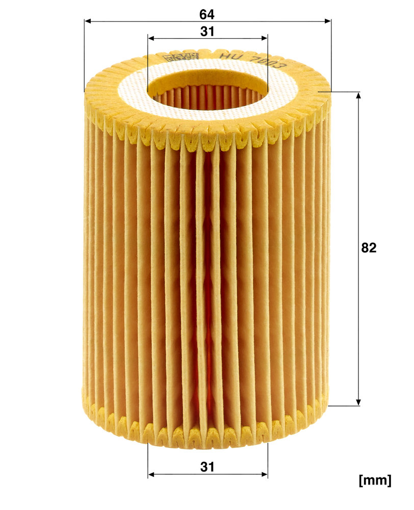 Ilustracja HU 7003 x MANN-FILTER filtr oleju