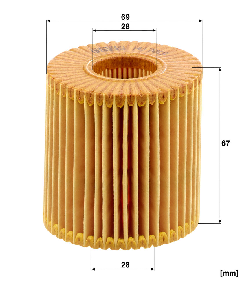 Ilustracja HU 7019 z MANN-FILTER filtr oleju