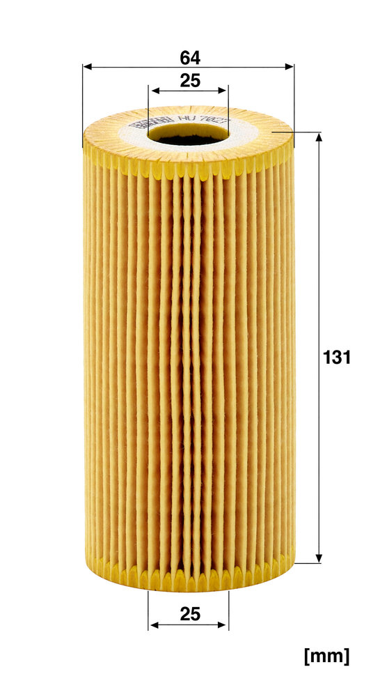 Ilustracja HU 7027 z MANN-FILTER filtr oleju