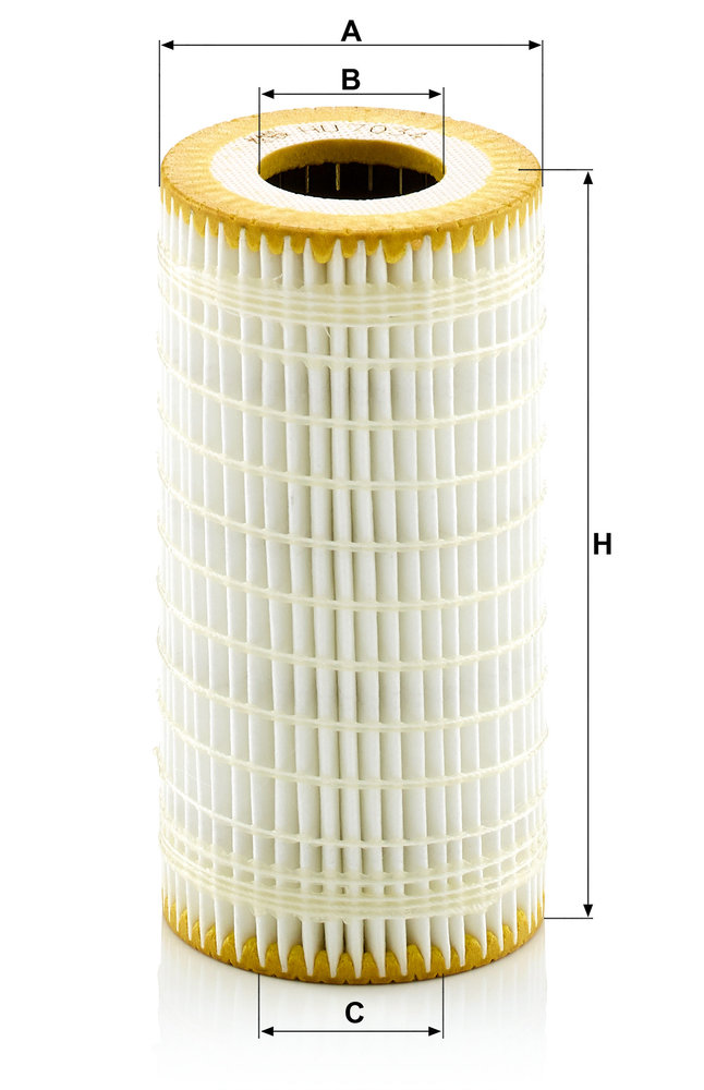 Ilustracja HU 7034 z MANN-FILTER filtr oleju