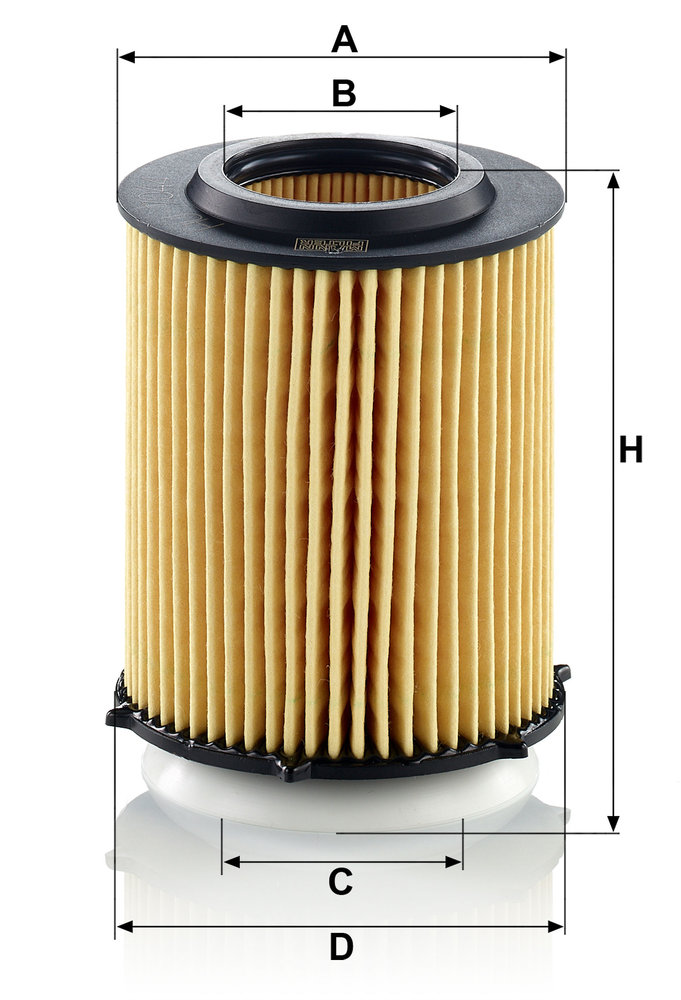 Ilustracja HU 7044 z MANN-FILTER filtr oleju