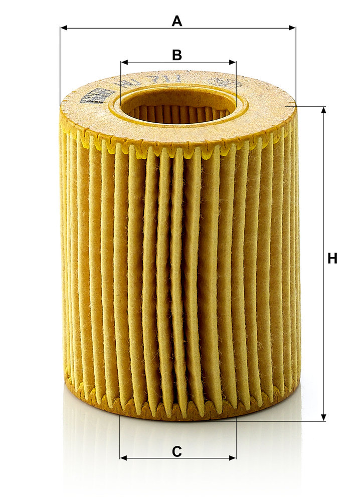 Ilustracja HU 711 x MANN-FILTER filtr oleju