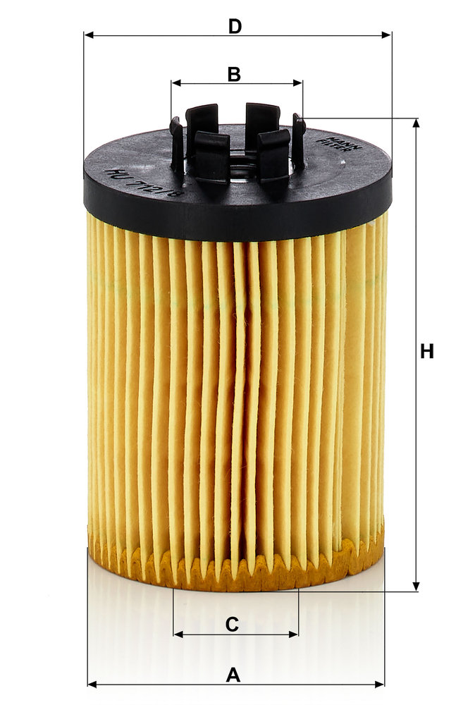 Ilustracja HU 712/8 x MANN-FILTER filtr oleju