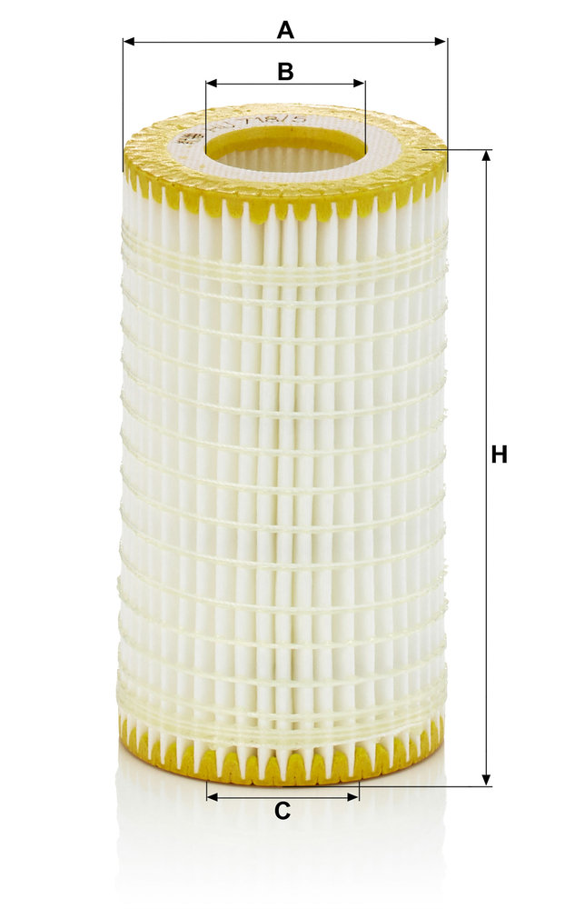 Ilustracja HU 718/5 x MANN-FILTER filtr oleju