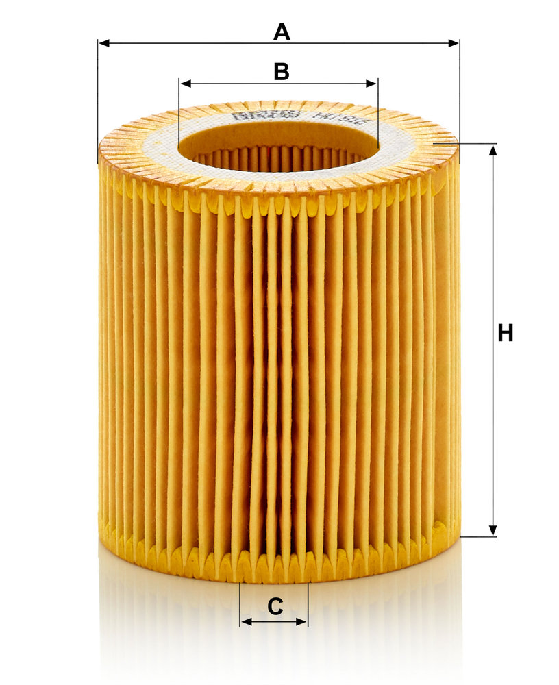 Ilustracja HU 816 x MANN-FILTER filtr oleju