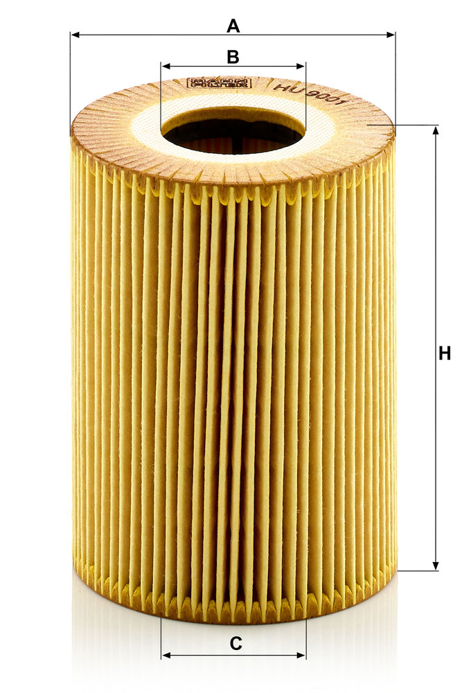 Ilustracja HU 9001 x MANN-FILTER filtr oleju